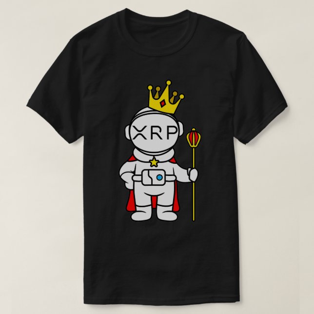 XRP Coin Crypto Currency to the Moon Astronaut  T-Shirt (Design Front)