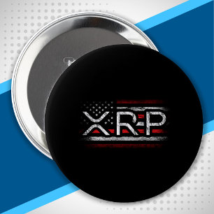 XRP Crypto Currency Cryptocurrency American Flag 10 Cm Round Badge