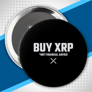XRP Crypto Meme Not Financial Advice Disclaimer 10 Cm Round Badge