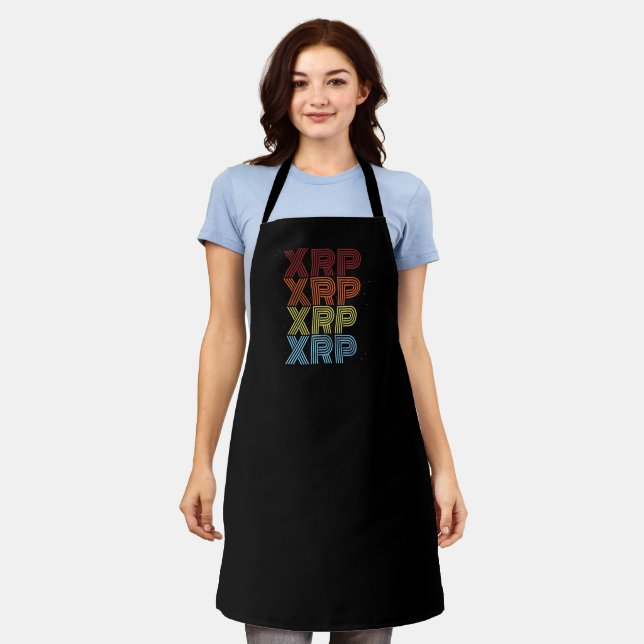 XRP Crypto Retro Vintage Cryptocurrency Meme Apron (Worn)