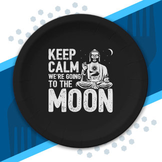 XRP Cryptocurrency To The Moon Keep Calm Crypto Paper Plate