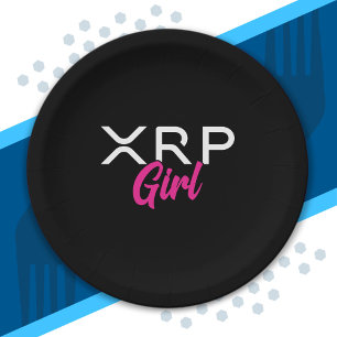 XRP Cryptocurrency - XRP Girl - Crypto Currency Paper Plate