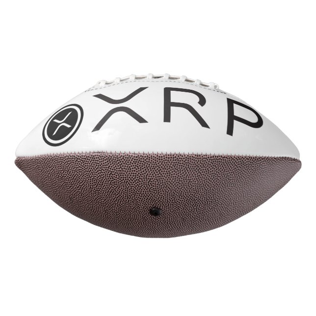 XRP Full Logo White Football (Rotated 270)