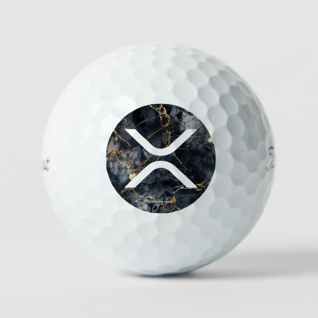 XRP Indigo Marble Titleist Pro V1 Golf Ball (Front)