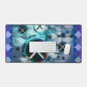 XRP light bubbles Desk Mat
