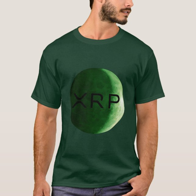 XRP, Ripple dark green moon tshirt (Front)