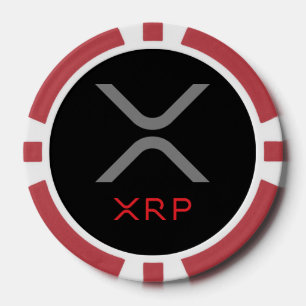 XRP Ripple Grey & Red Logo Poker Chips