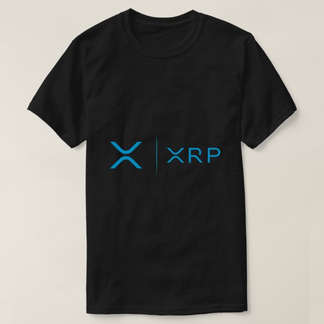 XRP RIPPLE NEW BLUE LOGO SIDE BY SIDE Premium T-Sh T-Shirt (Design Front)