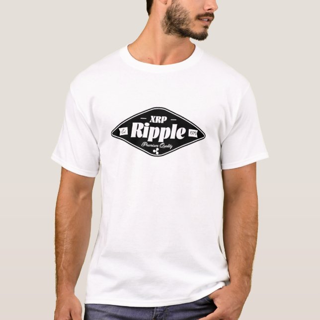 Xrp Ripple Quality Retro Alpha Omega Couture T-Shirt (Front)