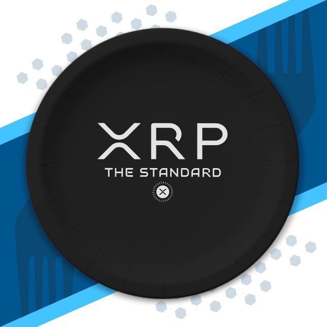 XRP The Standard Quote Crypto Meme Cryptocurrency Paper Plate (Creator Uploaded)