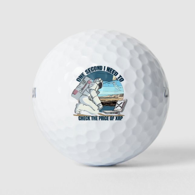 XRP to the moon Astronaut - XRP RIPPLE  Golf Balls (Front)