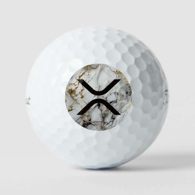 XRP White Marble Titleist Pro V1 Golf Ball (Front)