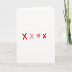 Xs And Hearts Love Card