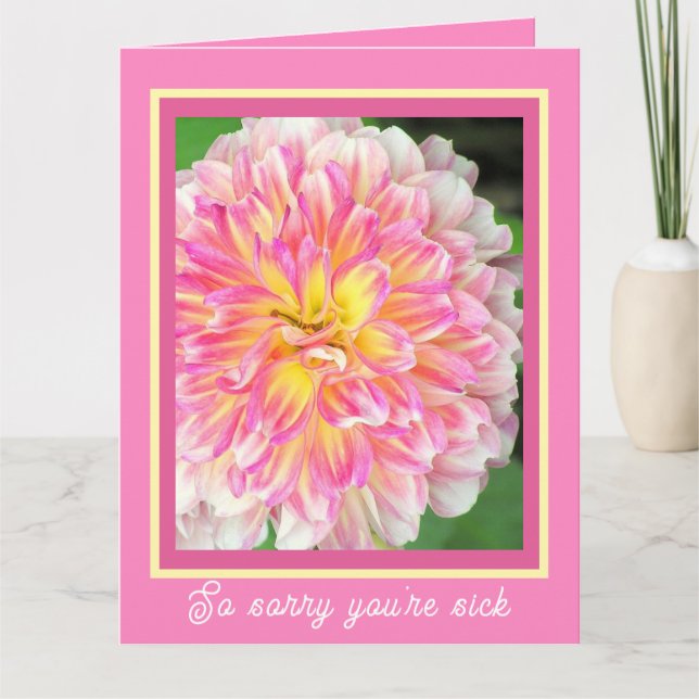 XTRA LARGE GET WELL FROM GROUP CUSTOMIZABLE FLORAL THANK YOU CARD (Front)