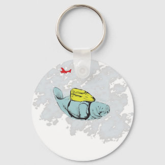 Xtreme Manatee Skydiving Key Ring