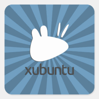 Xubuntu teal starburst square sticker