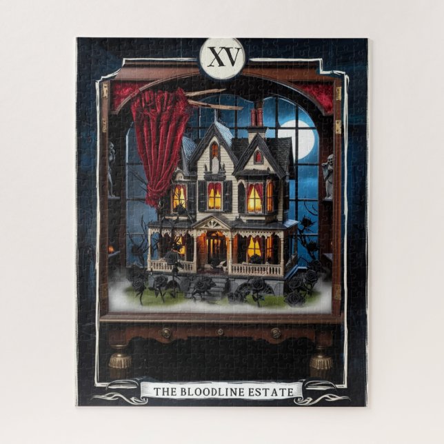 XV The Bloodline Estate – Family Stains, Tarot Jigsaw Puzzle (Vertical)