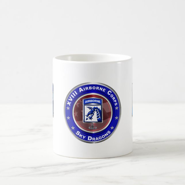 XVIII Airborne Corps Sky Dragons Coffee Mug (Center)