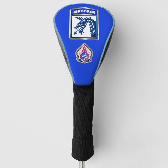 XVIII Airborne Corps Sky Dragons Golf Head Cover (Front)