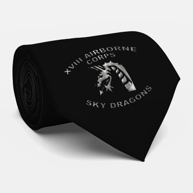 XVIII Airborne Corps “Sky Dragons” Tie (Rolled)