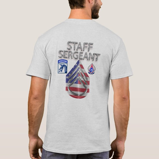 XVIII Airborne Corps Staff Sergeant T-Shirt (Back)