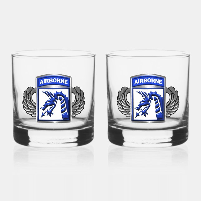 XVIII AIRBORNE CORPS  WHISKEY GLASS (Front)