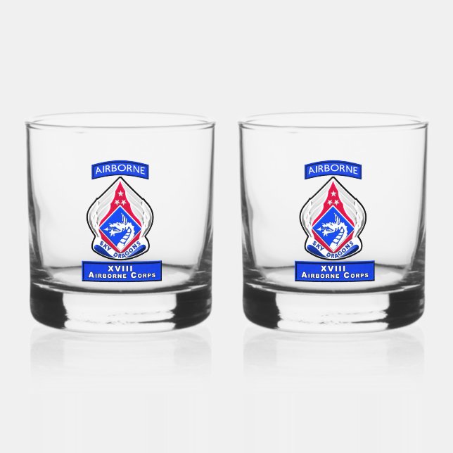 XVIII AIRBORNE CORPS  WHISKEY GLASS (Front)