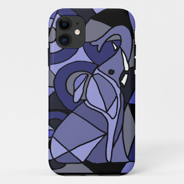 XW- Abstract Art Elephant Design Case-Mate iPhone Case (Back)