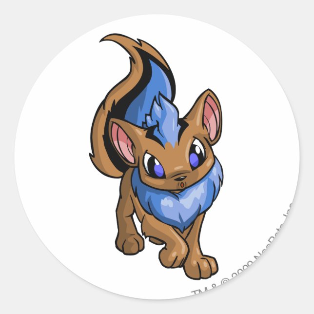 Xweetok Blue Classic Round Sticker (Front)