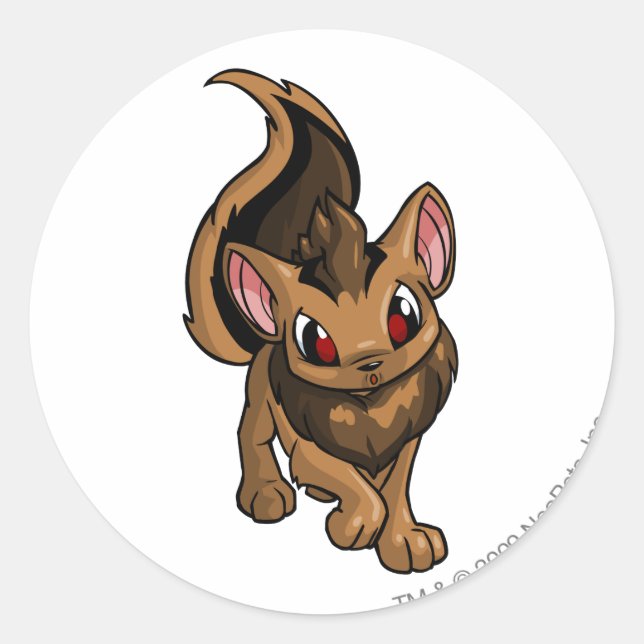 Xweetok Brown Classic Round Sticker (Front)