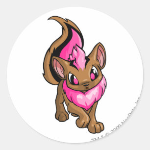 Xweetok Pink Classic Round Sticker