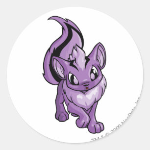 Xweetok Purple Classic Round Sticker