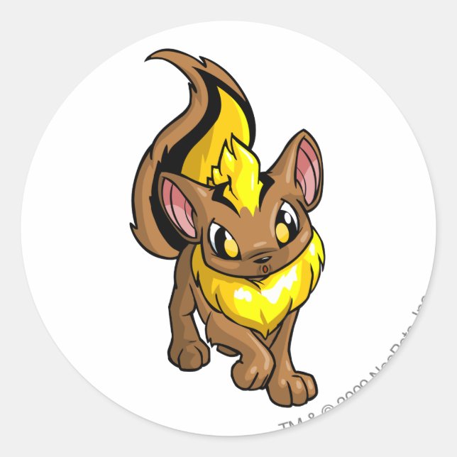 Xweetok Yellow Classic Round Sticker (Front)