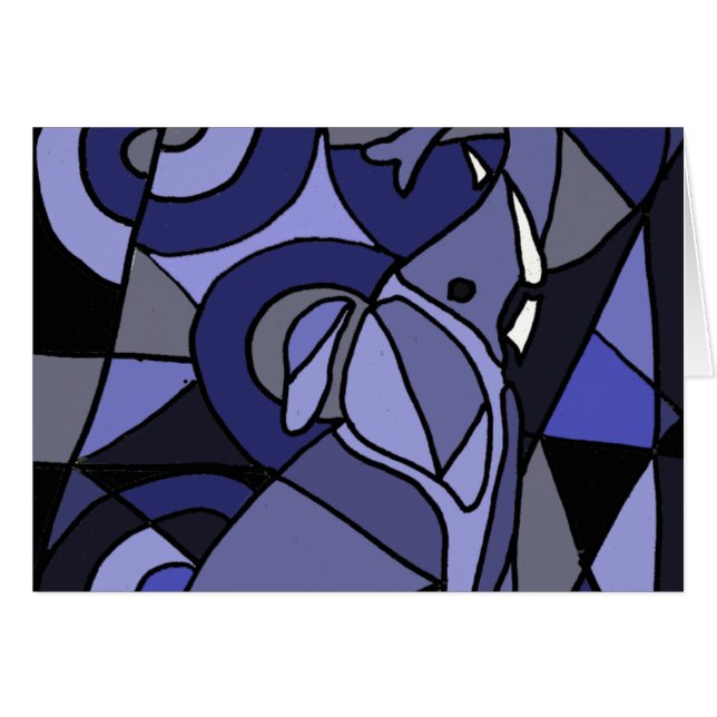 XX- Abstract Art Elephant (Front Horizontal)