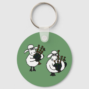 XX- Awesome Sheep Playing Bagpipes Key Ring