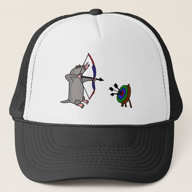 XX- Blind Mole in Archery Competition Trucker Hat (Front)