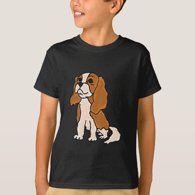 XX- Cavalier King Charles Spaniel Dog Cartoon T-Shirt (Front)