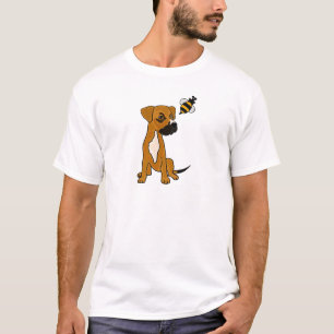 XX- Cute Box Puppy and Bee Cartoon T-Shirt