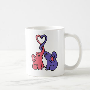 XX- Elephant Love Cartoon Coffee Mug