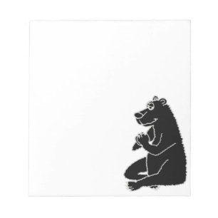 XX- Funny Black Bear doing Yoga Notepad