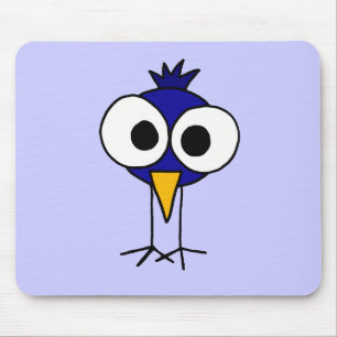 XX- Funny Bluebird Art Cartoon Mouse Pad