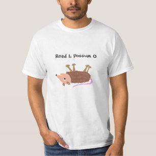 XX- Funny Dead Possum Roadkill Cartoon T-Shirt