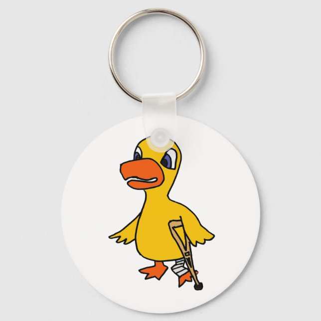 XX- Funny Lame Duck Cartoon Key Ring (Front)