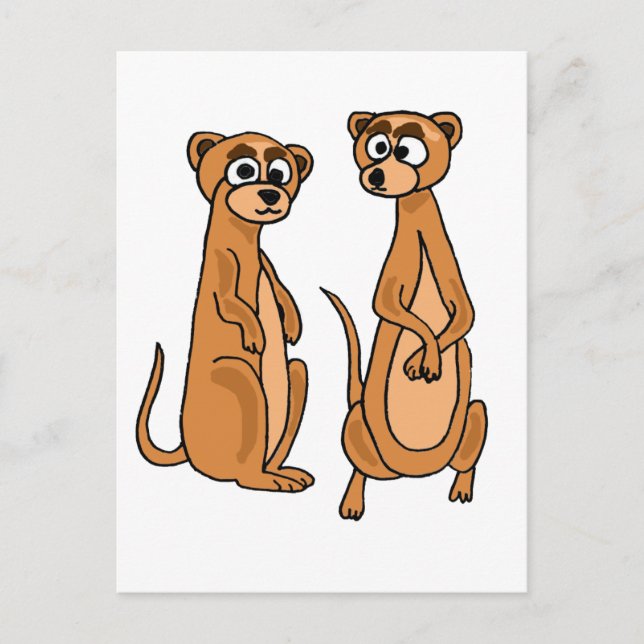 XX- Funny Meerkat Cartoon Postcard (Front)