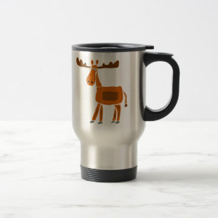 XX- Funny Moose Art Design Travel Mug