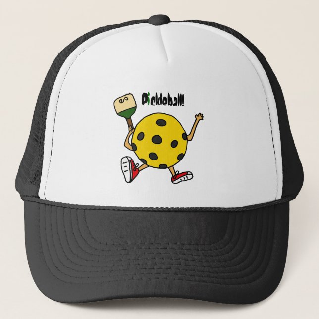 XX- Funny Pickleball Character Trucker Hat (Front)