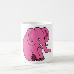 XX- Funny Pink Elephant Coffee Mug