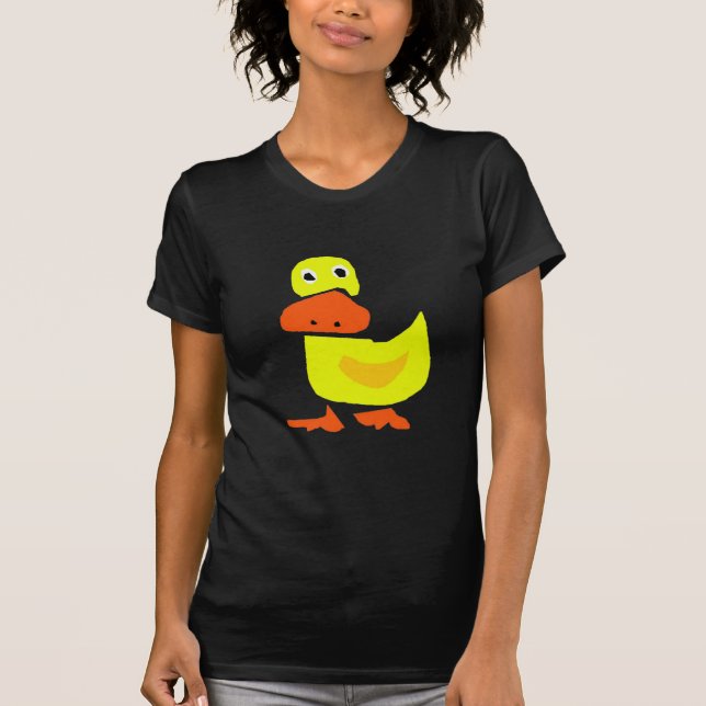 XX- Funny Primitive Art Duck T-Shirt (Front)