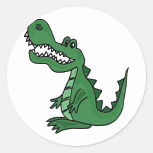 XX- Gator Cartoon Classic Round Sticker