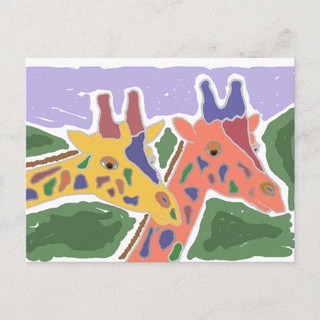 XX- Giraffe Art Postcard (Front)